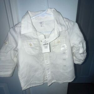 NWT GAP White Toddler Button-Up Shirt